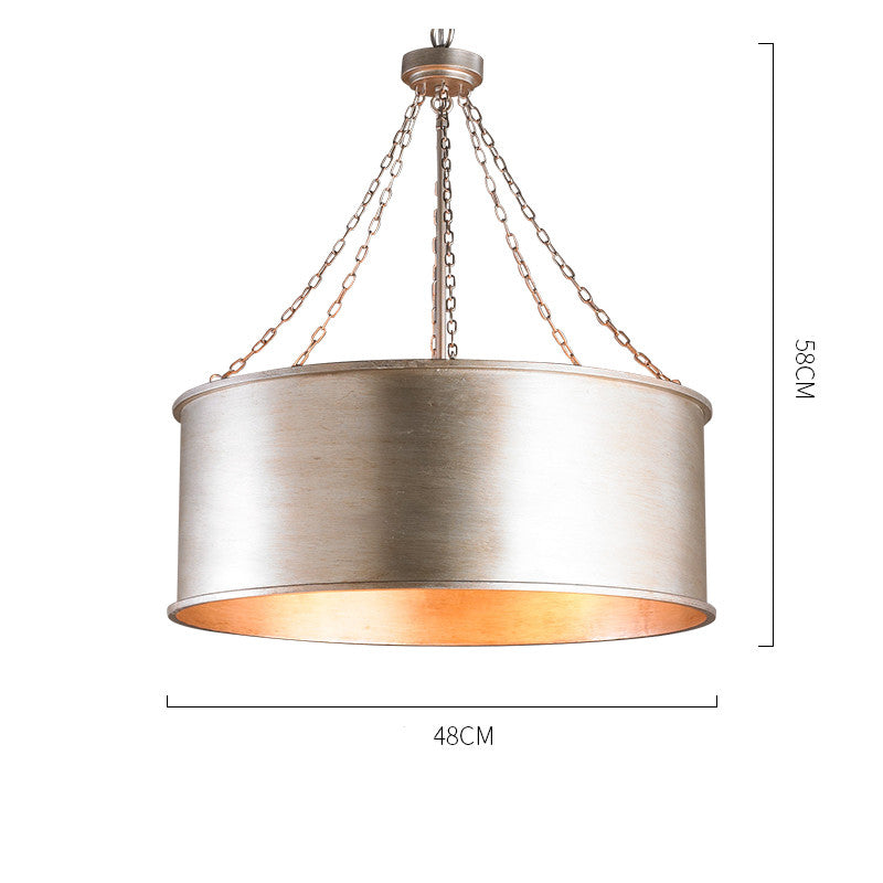 Antique Rural Iron Pendant Chandelier / Yellow / 48x58CM