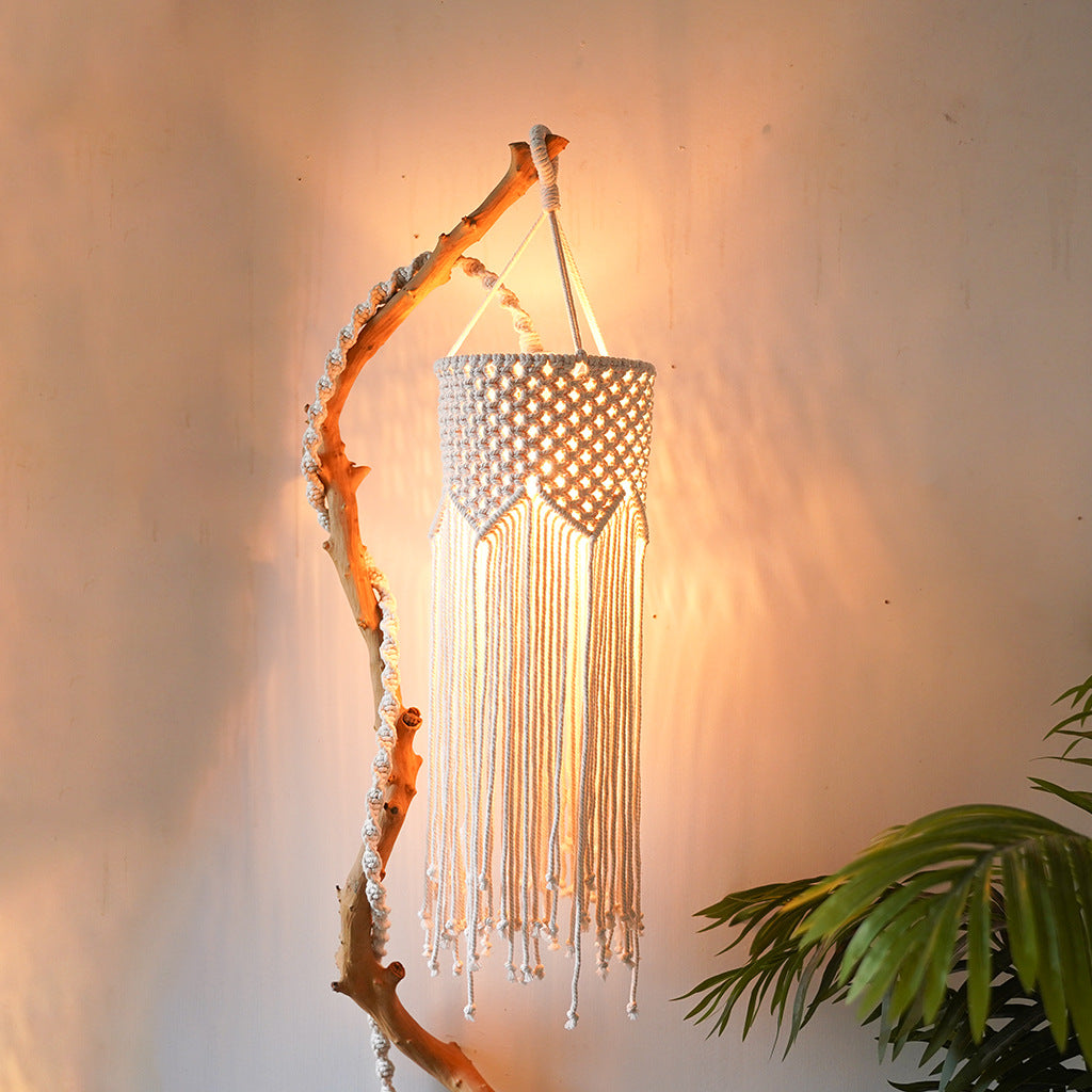 Bohemian Handwoven Cotton Pendant Lampshade / Separate Lampshade / 25 x 55CM