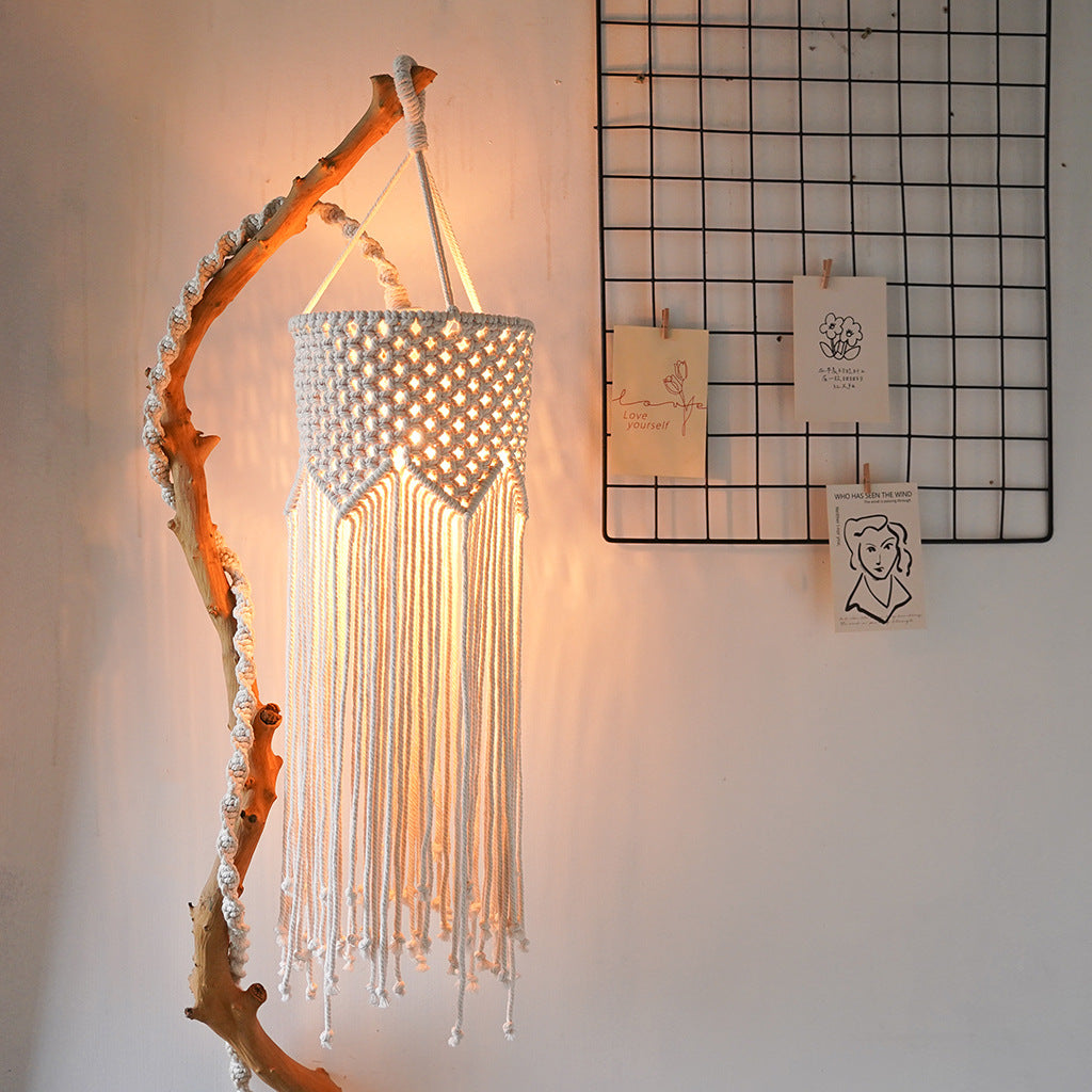 Bohemian Handwoven Cotton Pendant Lampshade