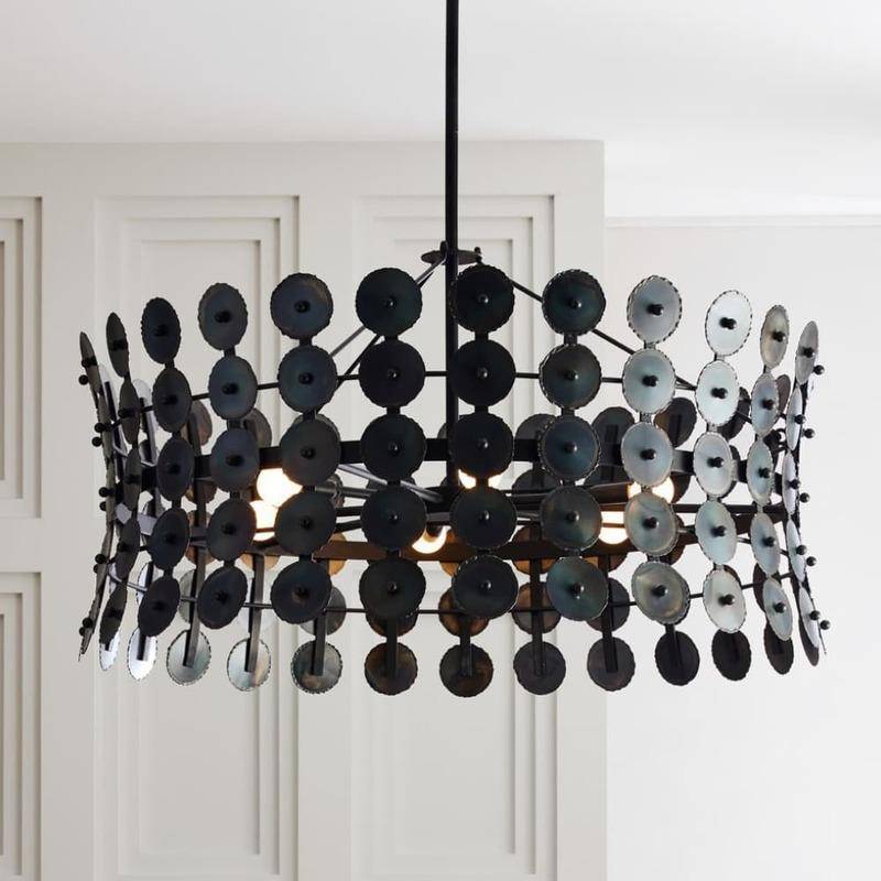 Burnt Iron Hourglass Chandelier