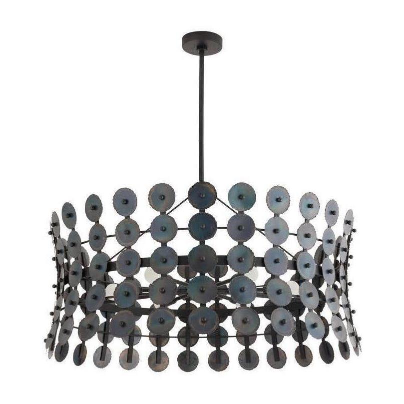 Burnt Iron Hourglass Chandelier