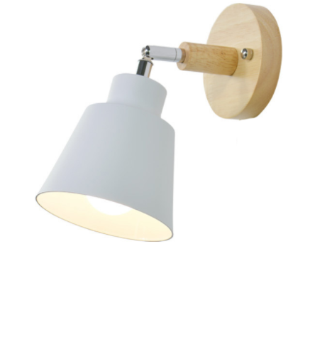 Colorful E27 Bedside Wall Sconce / White / With switch / without light source