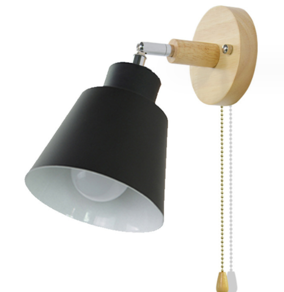 Colorful E27 Bedside Wall Sconce / White / Without switch / With light source