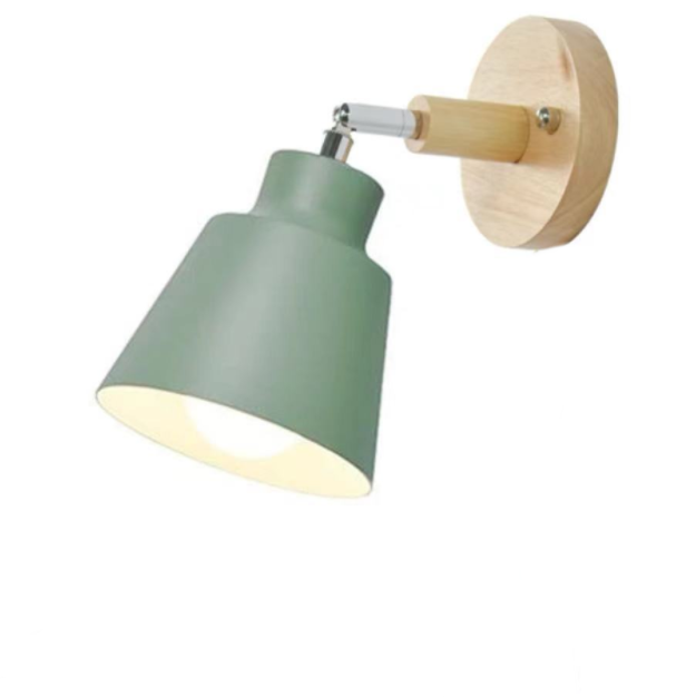 Colorful E27 Bedside Wall Sconce / Grey / With switch / without light source