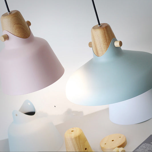 Colorful Nordic LED Pendant Lamp / Pink / A