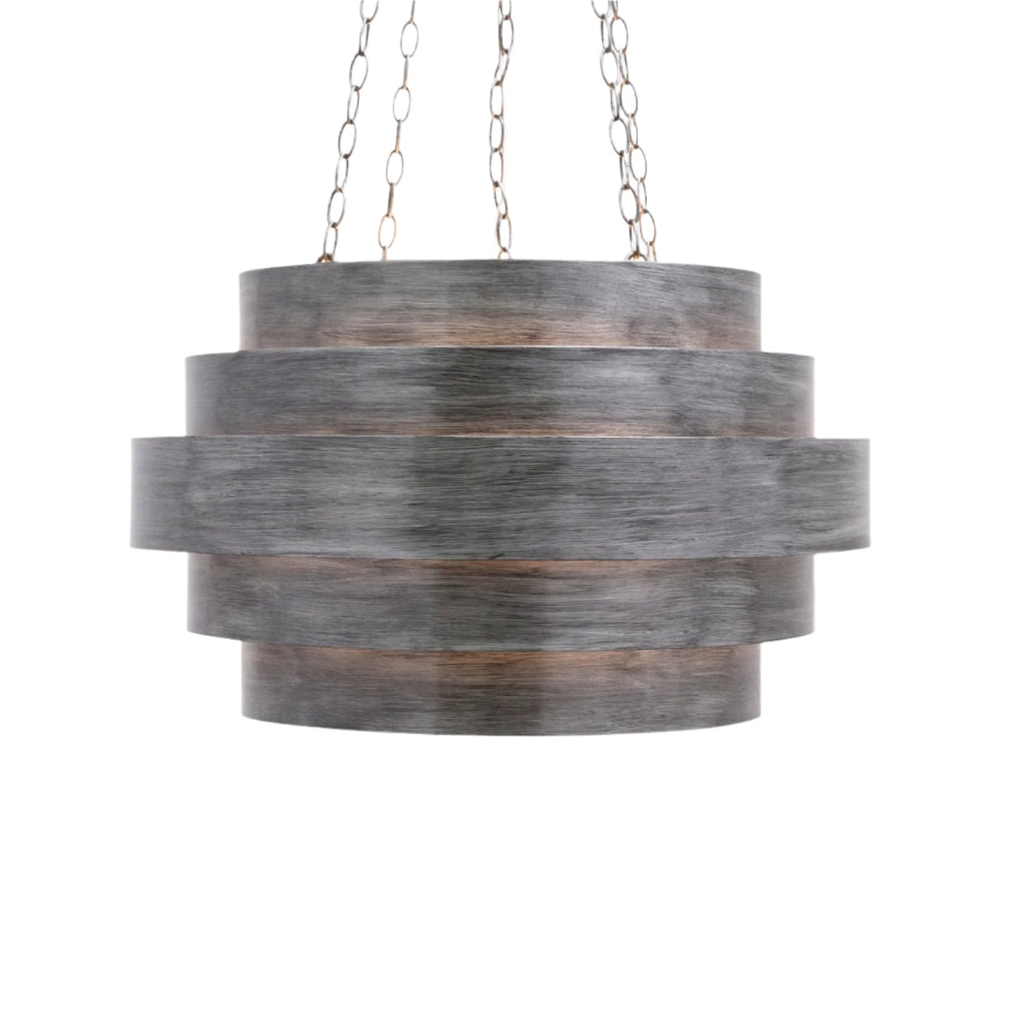 Elegant Textured Statement Chandelier / Textured White