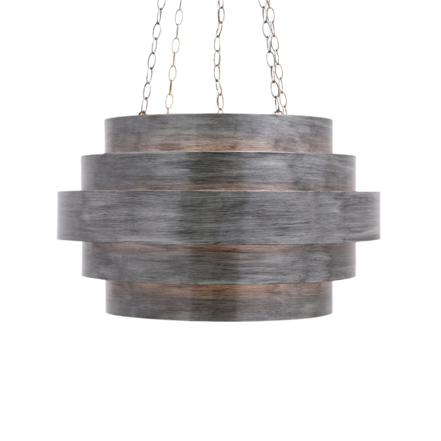 Elegant Textured Statement Chandelier / Textured White