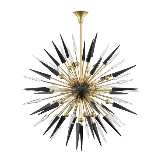 Hudson Valley Lighting Sparta 18 Light 48 inches Chandelier Ceiling Light / Aged Brass