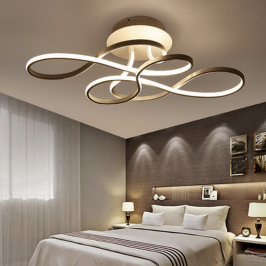 Irregular Modern LED Living Room Ceiling Light / Gold L50CM / Tri color dimming