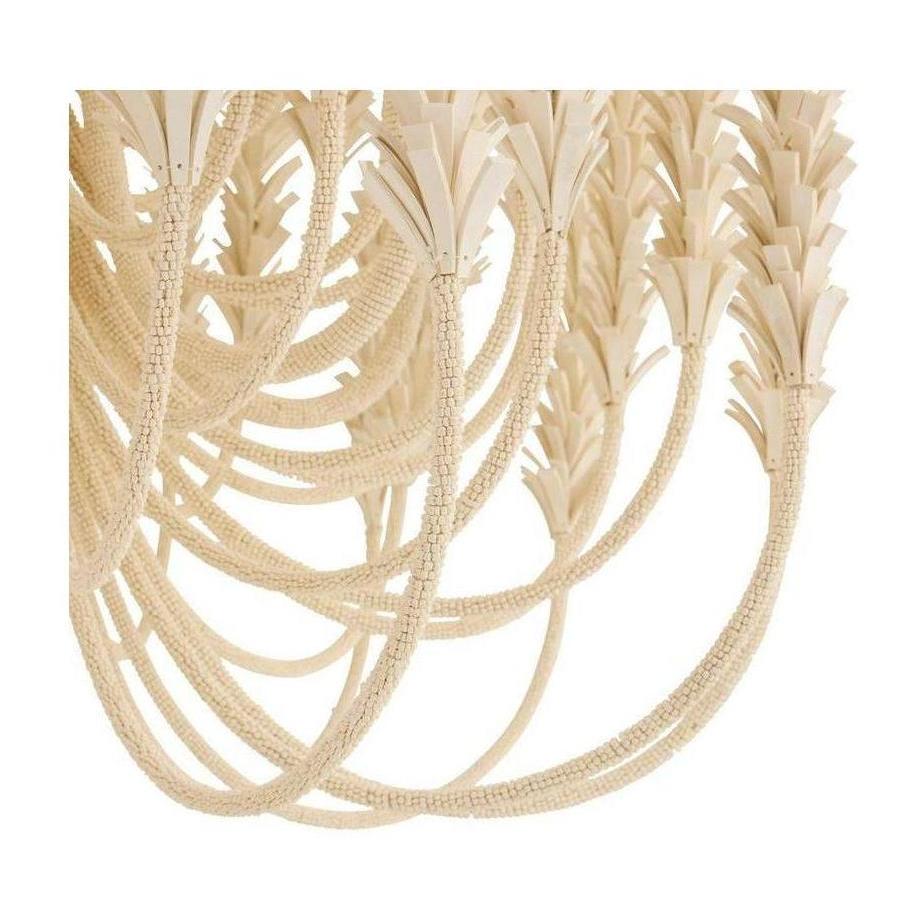 Ivory Coconut Shell Beaded Chandelier