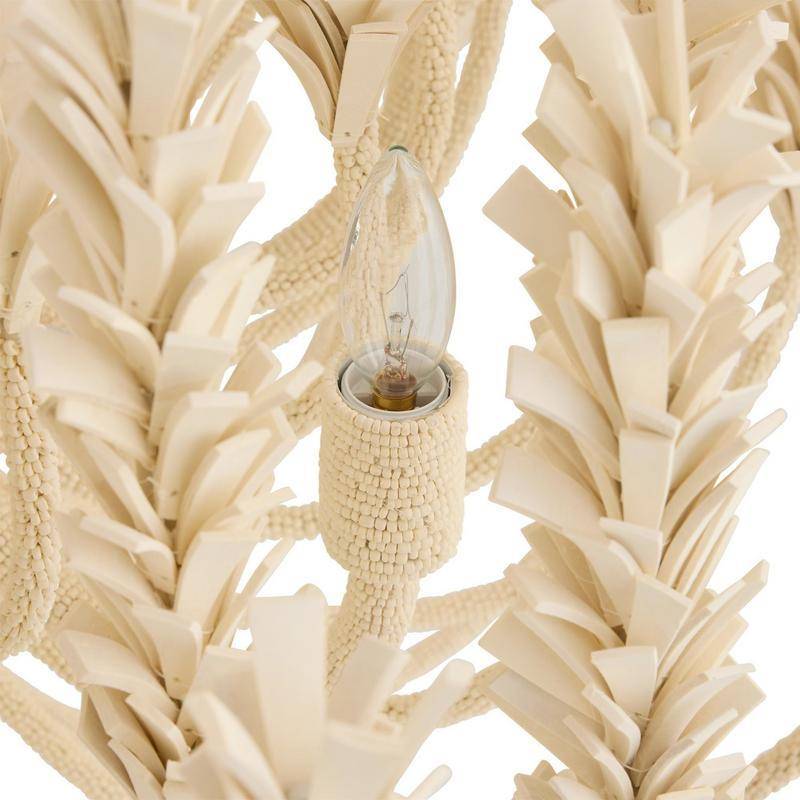 Ivory Coconut Shell Beaded Chandelier