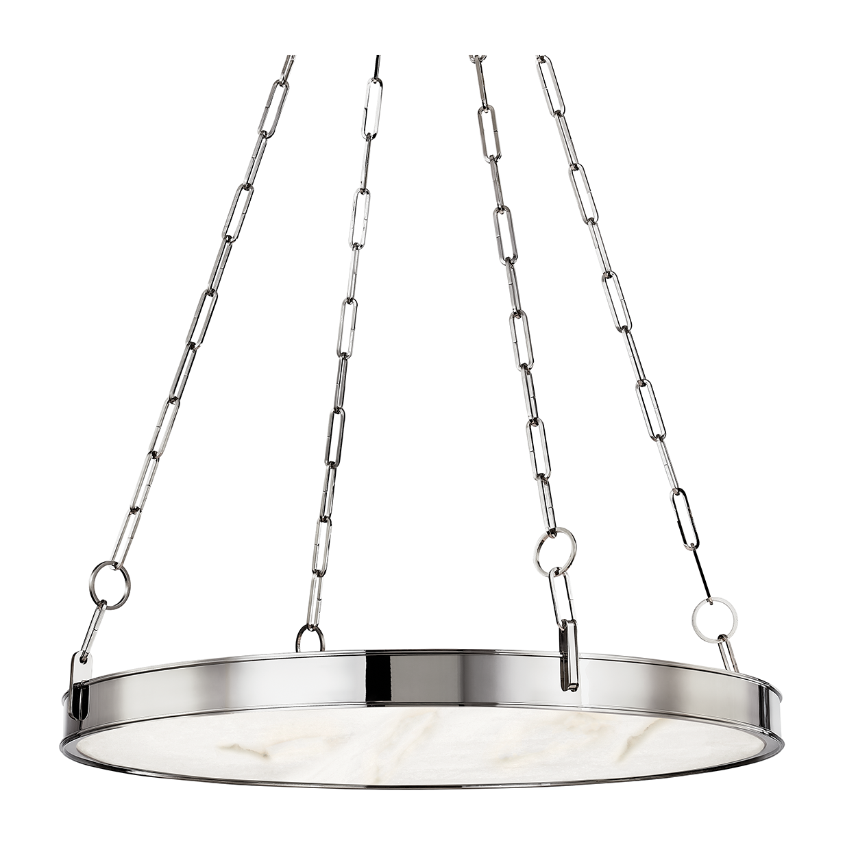 Modern Marble Accent Chandelier Light / Polished Nickel