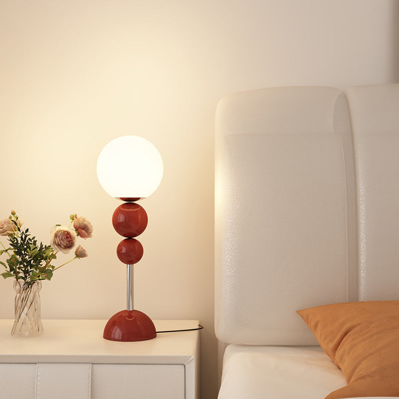 Modern Vertical Bedside Table and Floor Lamp / Monochrome Warm Light / Beige Floor Lamp / US