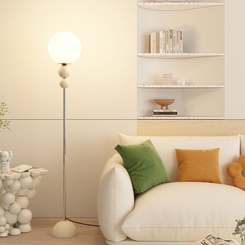 Modern Vertical Bedside Table and Floor Lamp / Monochrome Warm Light / Milk Green Table Lamp / US