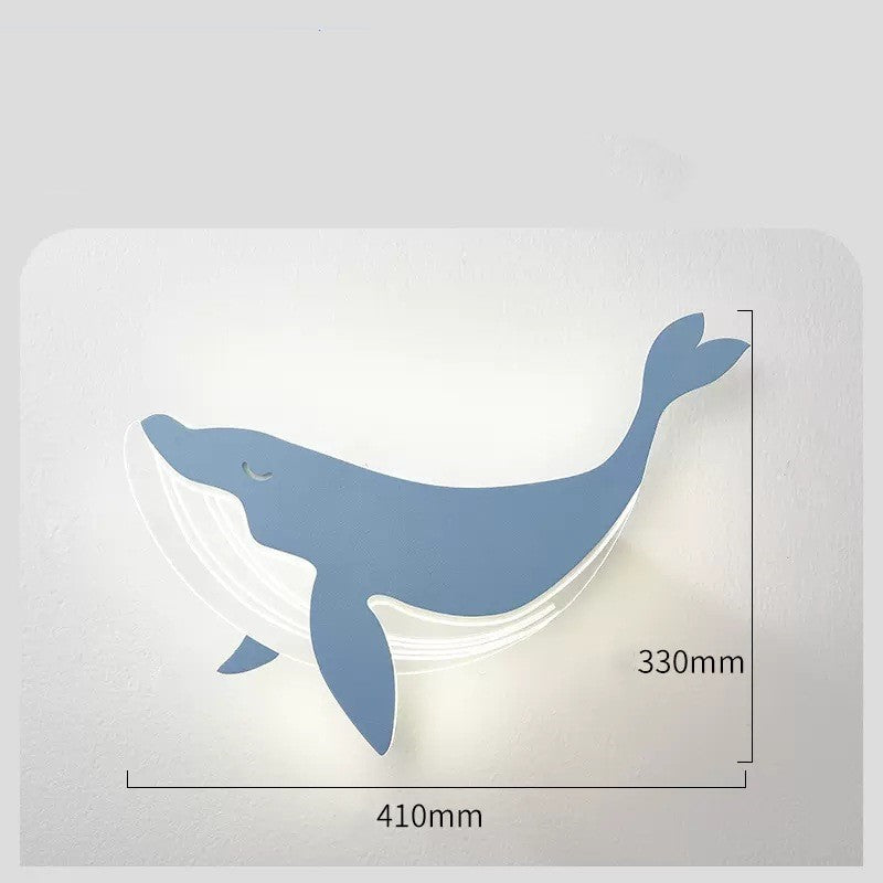 Playful Animal LED Wall Night Light / Rabbit green / Three color dimming