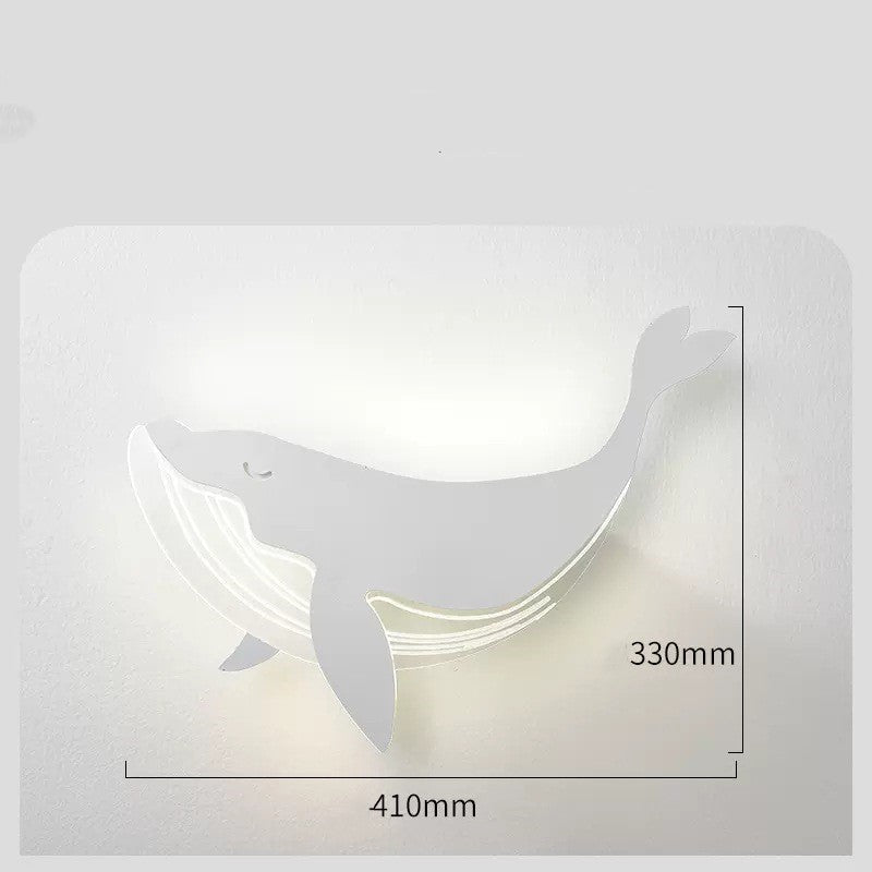 Playful Animal LED Wall Night Light / Rabbit White / Three color dimming