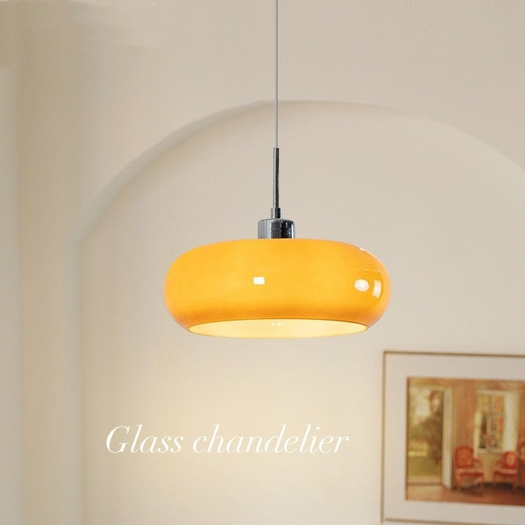 Retro Bauhaus Dome Chandelier / 16W / White 28CM