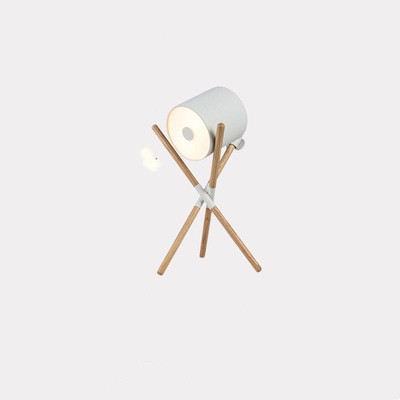 Sculptural Three-Leg Wood Floor and Table Lamp / 2 Style
