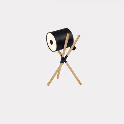 Sculptural Three-Leg Wood Floor and Table Lamp / 3 Style