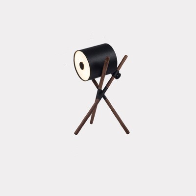 Sculptural Three-Leg Wood Floor and Table Lamp / 4 Style