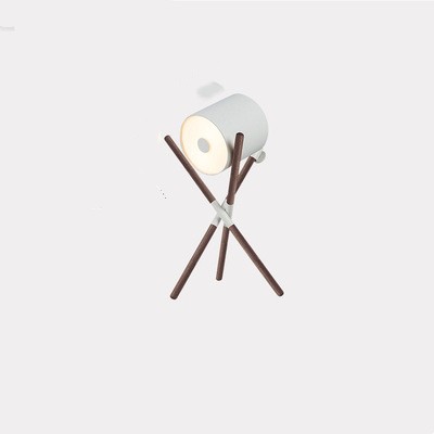 Sculptural Three-Leg Wood Floor and Table Lamp / 5 Style