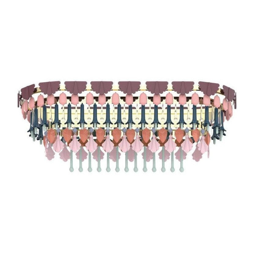 Seasonal Porcelain and Glass Oval Chandelier / Fall