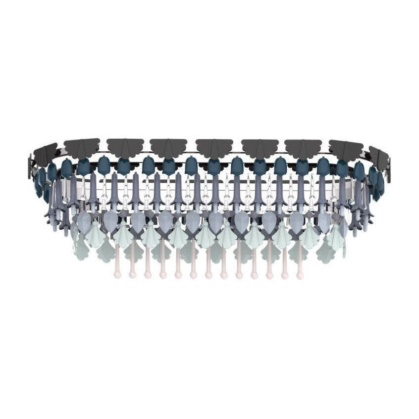 Seasonal Porcelain and Glass Oval Chandelier / Sunrise