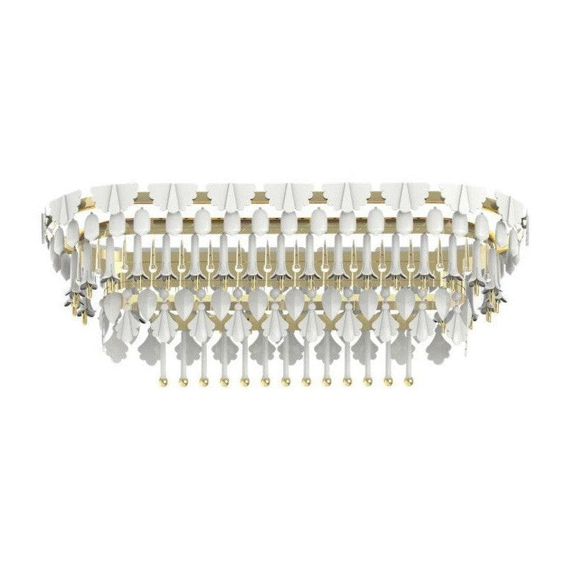 Seasonal Porcelain and Glass Oval Chandelier