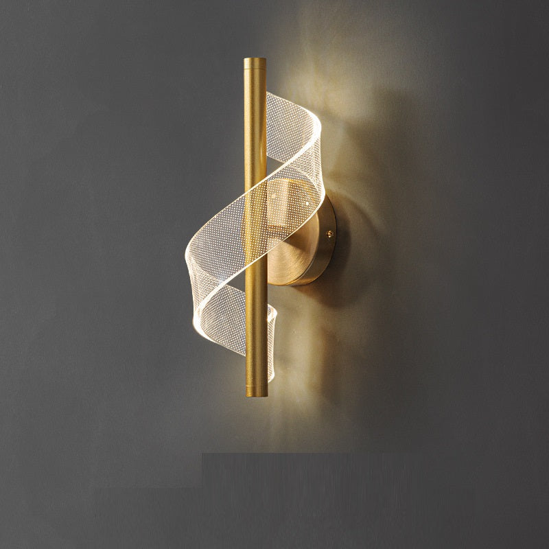 Smart Acrylic Art Wall Light / Gold 2PCS / Tricolor Dimming