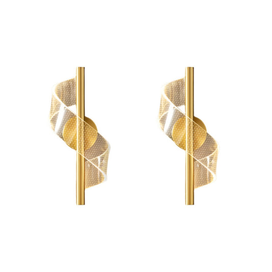 Smart Acrylic Art Wall Light / Gold 2PCS / Tricolor Dimming
