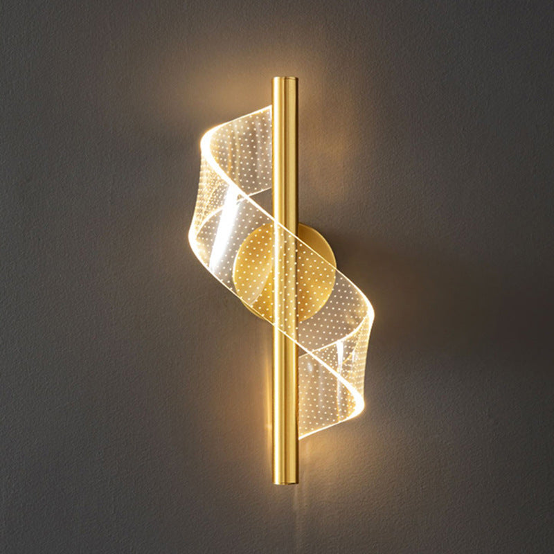 Smart Acrylic Art Wall Light / Gold / Tricolor Dimming