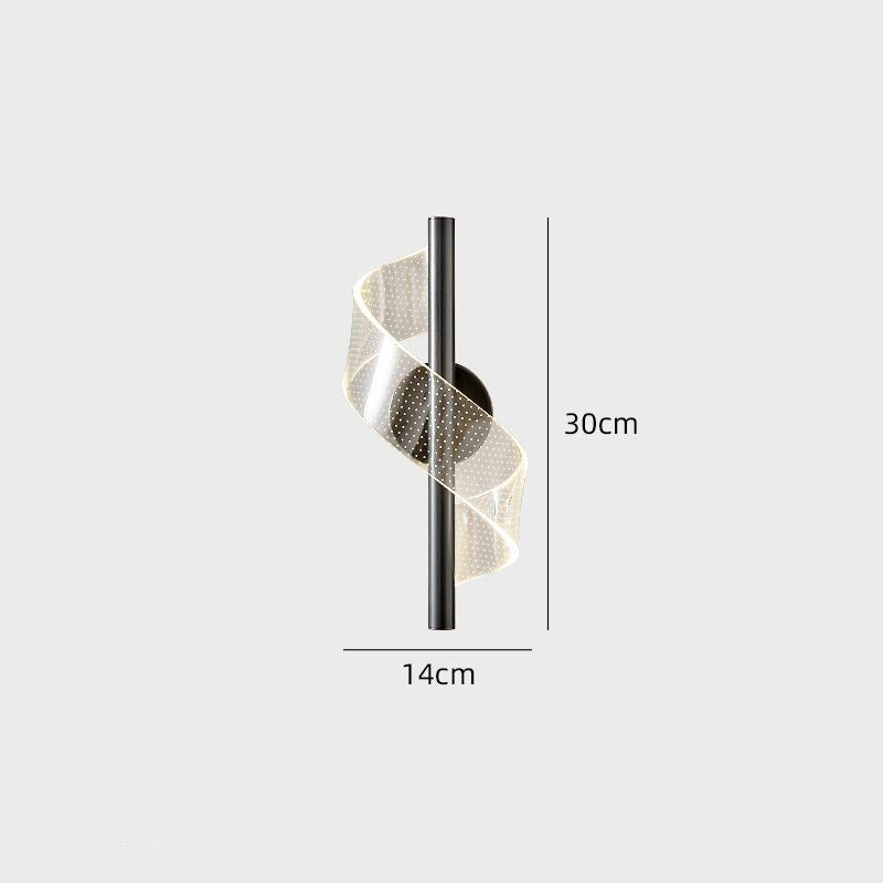 Smart Acrylic Art Wall Light / Black / Warm light