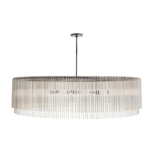 Smoke Glass Rod Statement Chandelier / Default Title