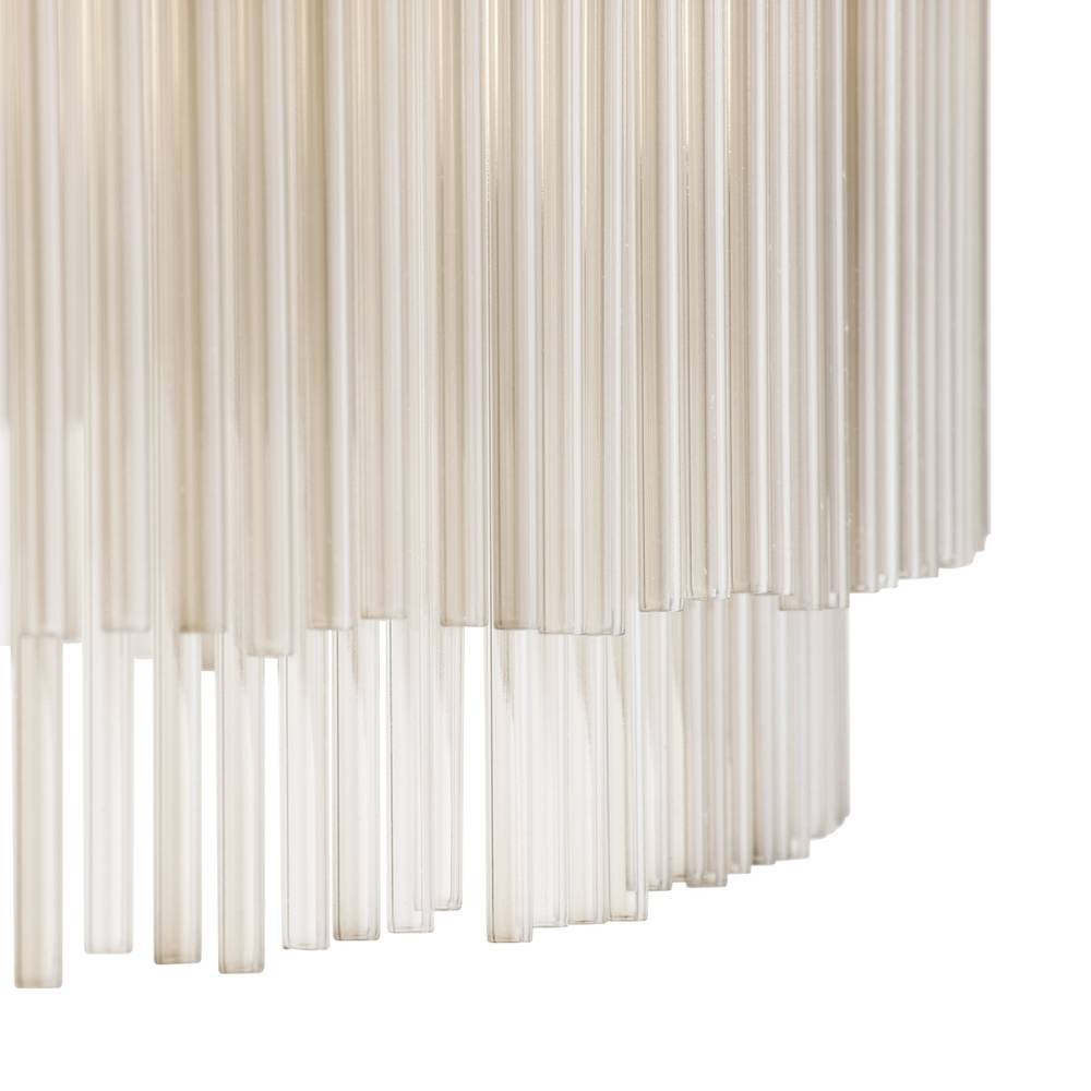 Smoke Glass Rod Statement Chandelier