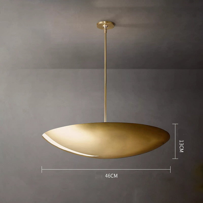 Vintage Copper Bowl Pendant Light / 76X13CM